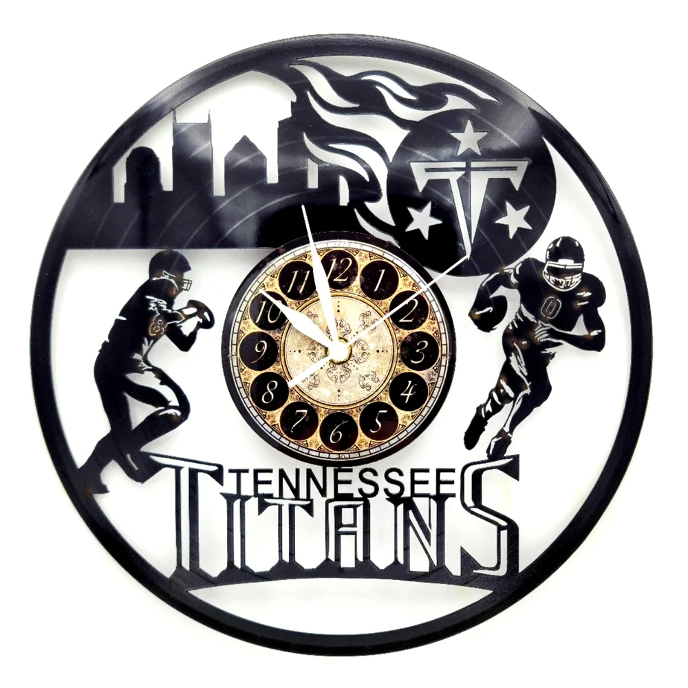 TENNESSEE TITANS vinyl record clock